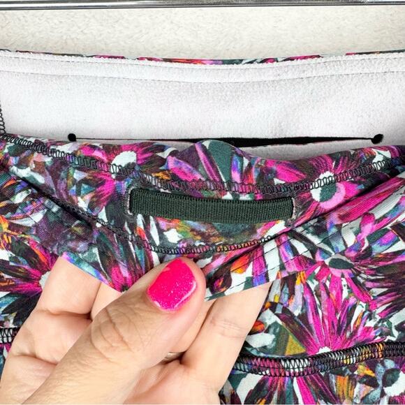 Lululemon Base Pace High-Rise Fleece Run Tight 28" Floral Electric Multi Size 10 - Picture 10 of 16